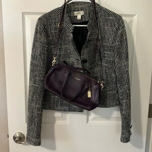 Coach Aubergine Leather Shoulder Bag